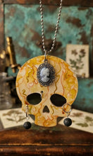 Load image into Gallery viewer, Autumn Fire - Recycle Glass Skull - Rear View Mirror Hanger Diffuser