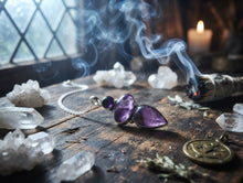 Load image into Gallery viewer, Serenity Trio Amethyst Talisman - Necklace