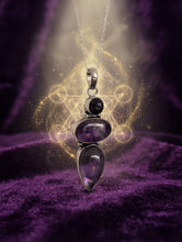 Load image into Gallery viewer, Serenity Trio Amethyst Talisman - Necklace