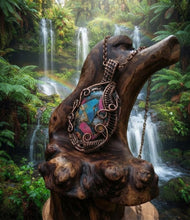 Load image into Gallery viewer, Alchemist's Dream Ethereal Mosaic - Necklace - Turquoise - Ruby - Pyrite