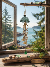 Load image into Gallery viewer, Citrine Tide Glass Baby Jellyfish - Sun Catcher - Ornament