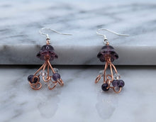 Load image into Gallery viewer, Echoes of Violet Current - Baby Jellyfish - Earrings