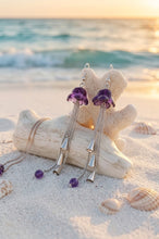 Load image into Gallery viewer, Echoes of Amethyst - Jellyfish - Earrings