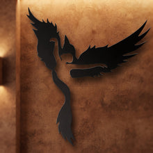 Load image into Gallery viewer, Rise from the Ashes - The Phoenix &amp; Human Silhouette - Metal Art ✨
