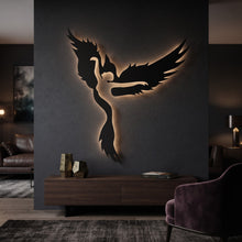 Load image into Gallery viewer, Rise from the Ashes - The Phoenix &amp; Human Silhouette - Metal Art ✨