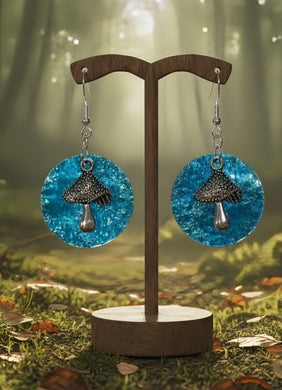 Iridescent - Mushroom -  Earrings