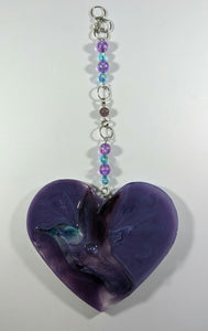 Hummingbird in a heart - Sun Catcher