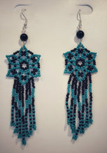 Load image into Gallery viewer, Beaded - Earrings - Black obsidian