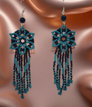 Load image into Gallery viewer, Beaded - Earrings - Black obsidian