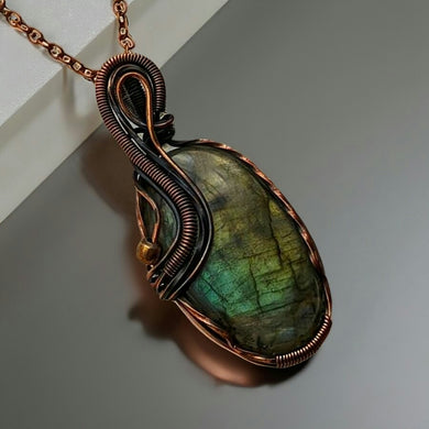 Copper wrapped - Labradorite - Necklace
