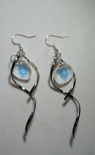 Load image into Gallery viewer, Blue Jellyfish Coastal - Spiral Earrings