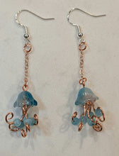 Load image into Gallery viewer, Oceanic Blue Echoes - Baby Jellyfish - Earrings