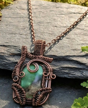 Load image into Gallery viewer, Echoes of Chrysoprase - Necklace - Copper Wrapped