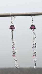 Jellyfish - Lavender Aura Quartz - Earrings