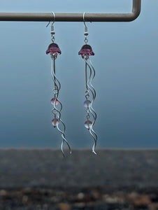 Jellyfish - Lavender Aura Quartz - Earrings