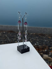 Load image into Gallery viewer, Jellyfish - Lavender Aura Quartz - Earrings