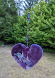 Hummingbird in a heart - Sun Catcher