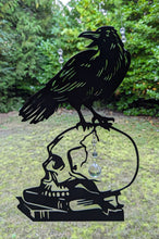 Load image into Gallery viewer, Raven on Skull - Sun catcher