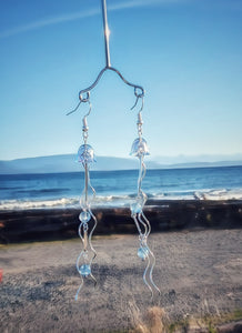 Jellyfish - Aquamarine - Earrings