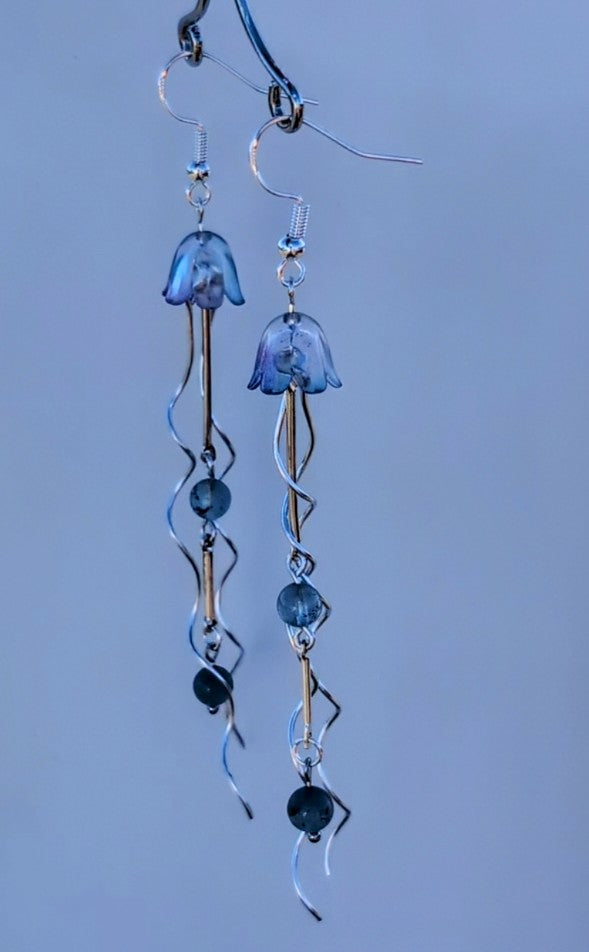 Jellyfish - Aquamarine - Earrings