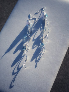 Jellyfish - Aquamarine - Earrings