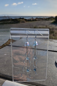 Jellyfish - Aquamarine - Earrings