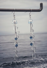 Load image into Gallery viewer, Jellyfish - Earrings - Aquamarine