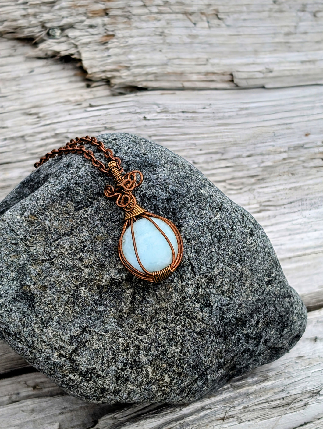 Copper wrapped, Larimer, Necklace