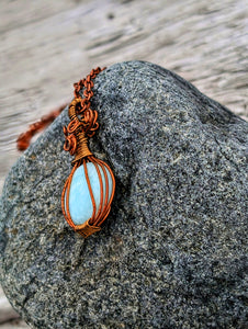 Copper wrapped, Larimer, Necklace