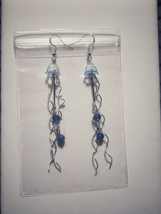 Jellyfish - Earrings - Aquamarine