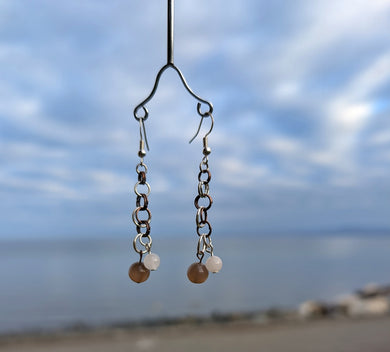 Sunstone & Moonstone - Earrings
