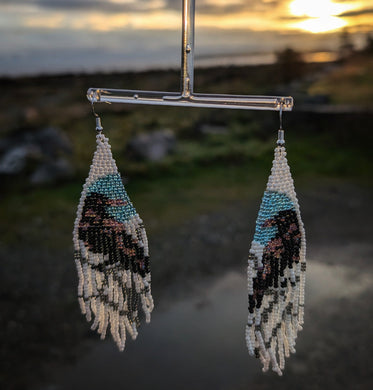 The Raven's Talisman - Beaded - Earrings