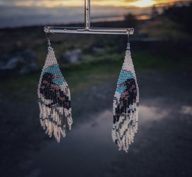 Beaded Raven - Earrings