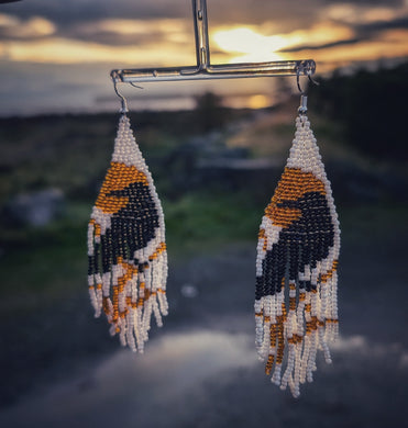 Beaded - Raven - Earrings