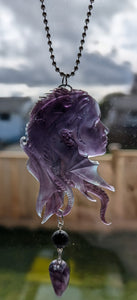 Rear view mirror hanger - Dragon warrior woman