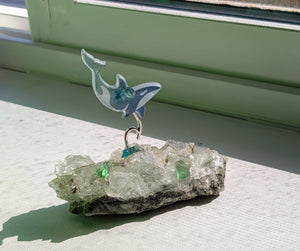 Orca - Sea glass - Green Apophyllite