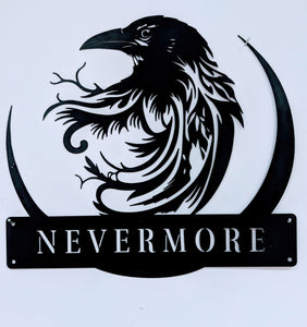 Raven - Nevermore - Metal wall art