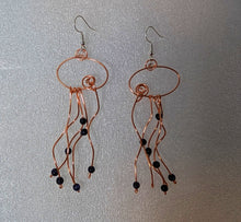 Load image into Gallery viewer, Jellyfish - Earrings - Blue Goldstone