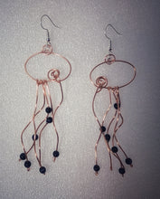 Load image into Gallery viewer, Jellyfish - Earrings - Blue Goldstone