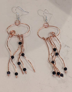 Jellyfish - Earrings - Blue Goldstone