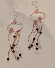 Load image into Gallery viewer, Jellyfish - Earrings - Blue Goldstone