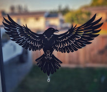 Load image into Gallery viewer, Raven - Sun Catcher - Petrified Wood