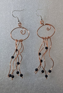 Jellyfish - Earrings - Blue Goldstone