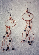 Load image into Gallery viewer, Jellyfish - Earrings - Blue Goldstone