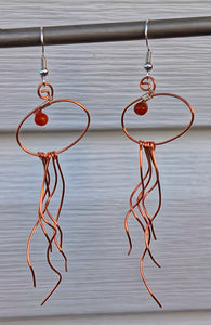 Jellyfish - Earrings - Carnelian