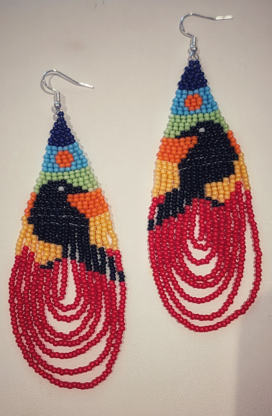 Raven - Beaded - Earrings
