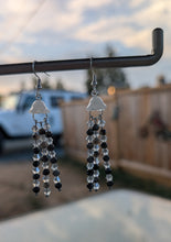 Load image into Gallery viewer, Jellyfish - Earrings - Black moonstone