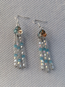 Jellyfish - Earrings - Blue cats eye