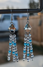 Load image into Gallery viewer, Jellyfish - Earrings - Blue cats eye