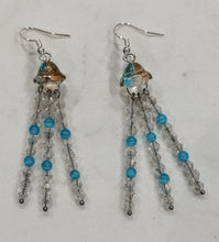 Load image into Gallery viewer, Jellyfish - Earrings - Blue cats eye